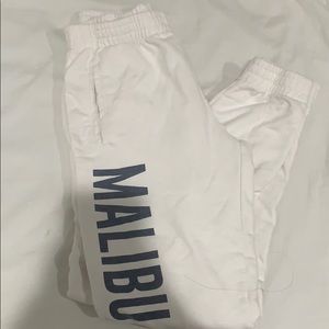 brandy melville white malibu sweats